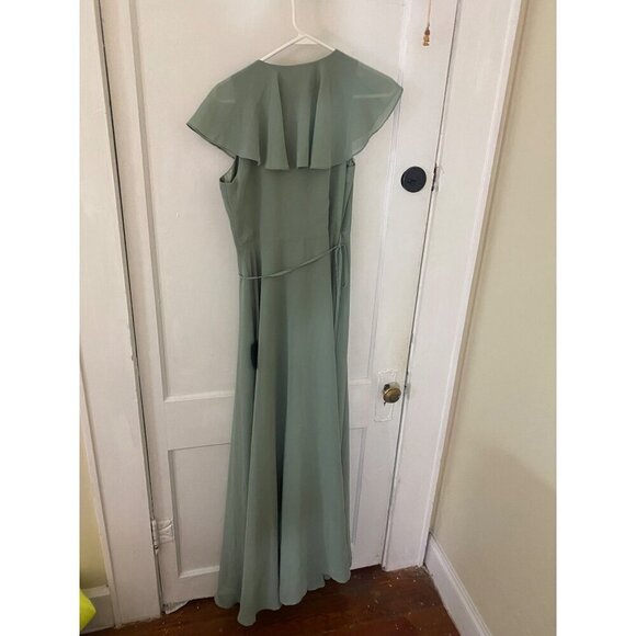 NWT Lulu's Women's Sage Flutter Sleeve Wrap Maxi Dress - Small - Picture 4 of 15